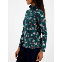 Snowflake Sophistication Turtleneck Top