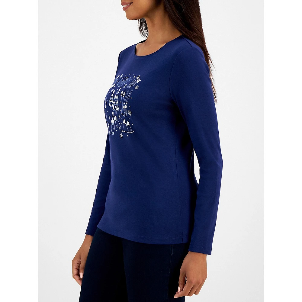 Snowy Day Long-Sleeve T-Shirt