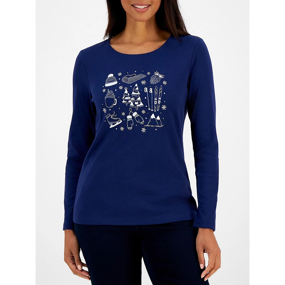 Snowy Day Long-Sleeve T-Shirt