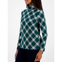 Plaid Turtleneck Top