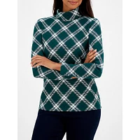 Plaid Turtleneck Top