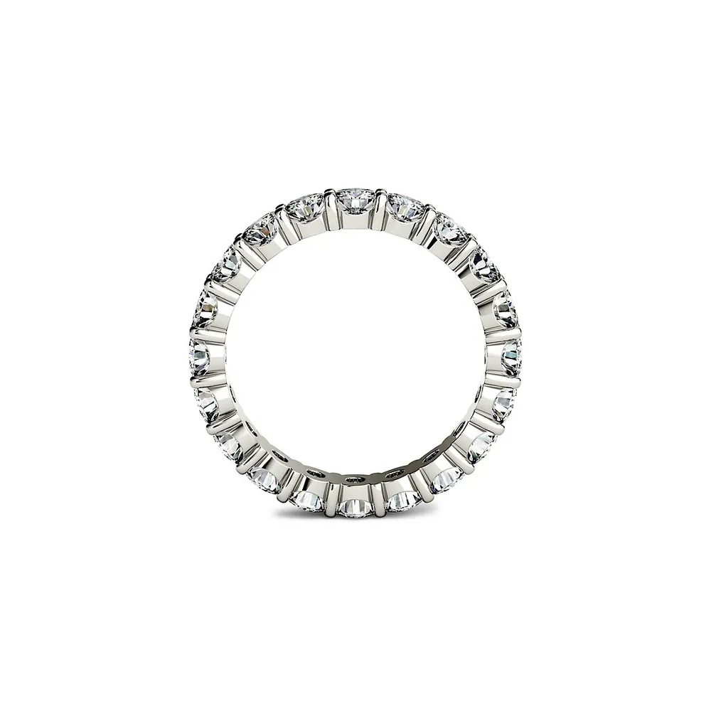 14k White Gold 1.9 CT. T.W. Created Moissanite Eternity Band