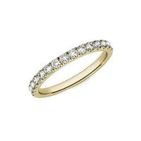 14k Yellow Gold 0.45 CT. T.W. 2.0mm Created Moissanite Wedding Band Ring