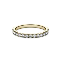 14k Yellow Gold 0.45 CT. T.W. 2.0mm Created Moissanite Wedding Band Ring