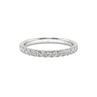 14k White Gold 0.29 CT. T.W. 1.8mm Created Moissanite Wedding Band Ring