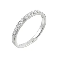 14k White Gold 0.29 CT. T.W. 1.8mm Created Moissanite Wedding Band Ring