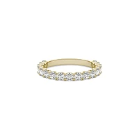 14K Gold & 1.08 CT. D.E.W. Created Moissanite Semi-Eternity Ring