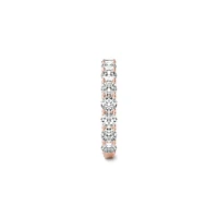 Jonc semi-éternité en or rose 14 ct avec moissanite 1,50 PT