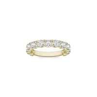 14K Yellow Gold & 2.08 CT. D.E.W. Created Moissanite Band