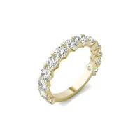 14K Yellow Gold & 2.08 CT. D.E.W. Created Moissanite Band