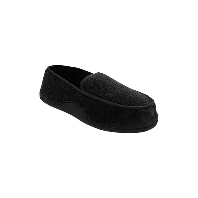 Men's Plush Microterry Memory Foam Slippers