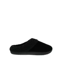 Women's Velour and Faux Shearling Cuff Slippers
