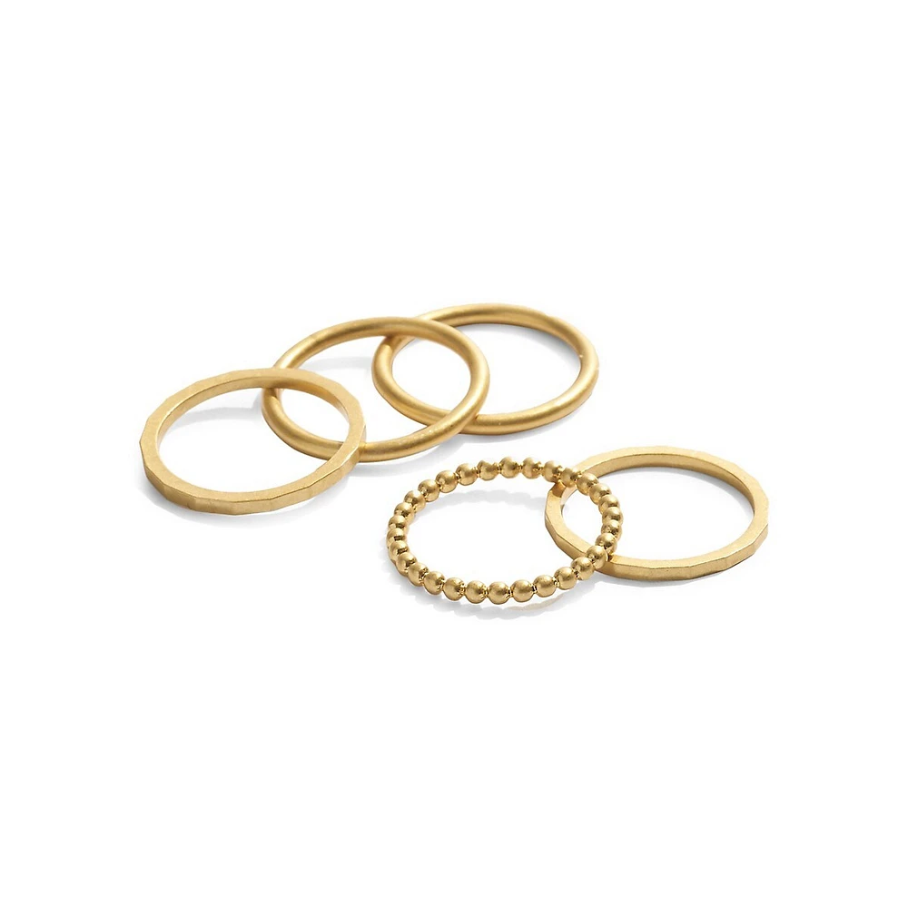 5-Piece Goldplated Stacking Ring Set