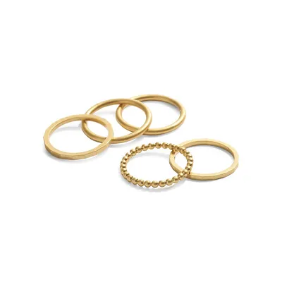5-Piece Goldplated Stacking Ring Set