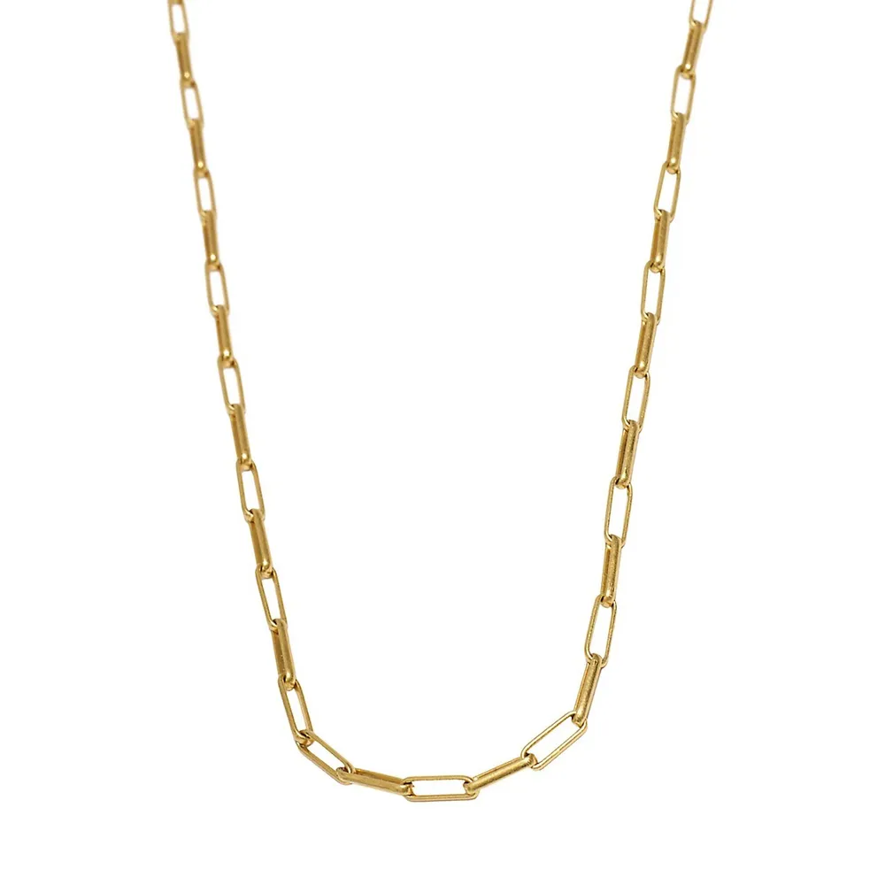 Madewell Paper Clip Goldplated & Cubic Zirconia Chain Necklace | Metropolis  at Metrotown