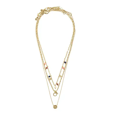Goldplated Stonemix Necklace Set