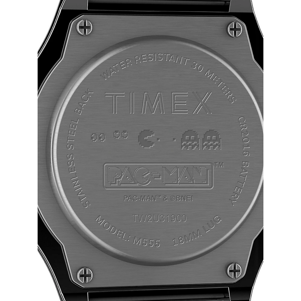 Timex T80 x Pac-Man Unisex Stainless Steel Bracelet Watch