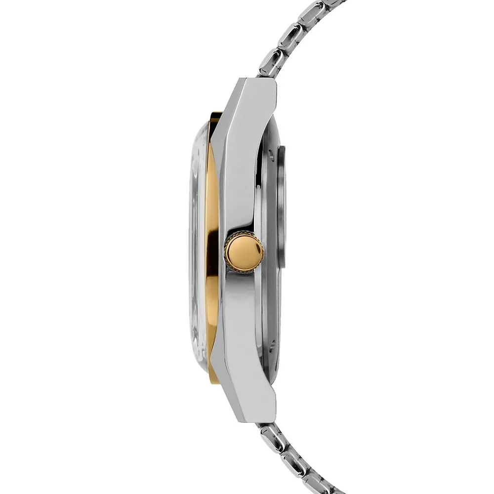 Q x Reissue Falcon Eye Stainless Steel Bracelet Watch