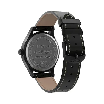 Timex Expedition Scout Solar Black Leather Strap Watch TW4B18500NG |  Bramalea City Centre