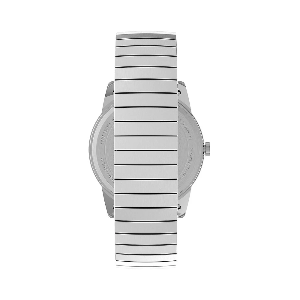 Easy Reader Bold White Dial & Stainless Steel Expansion Band Bracelet Watch TW2U98800NG