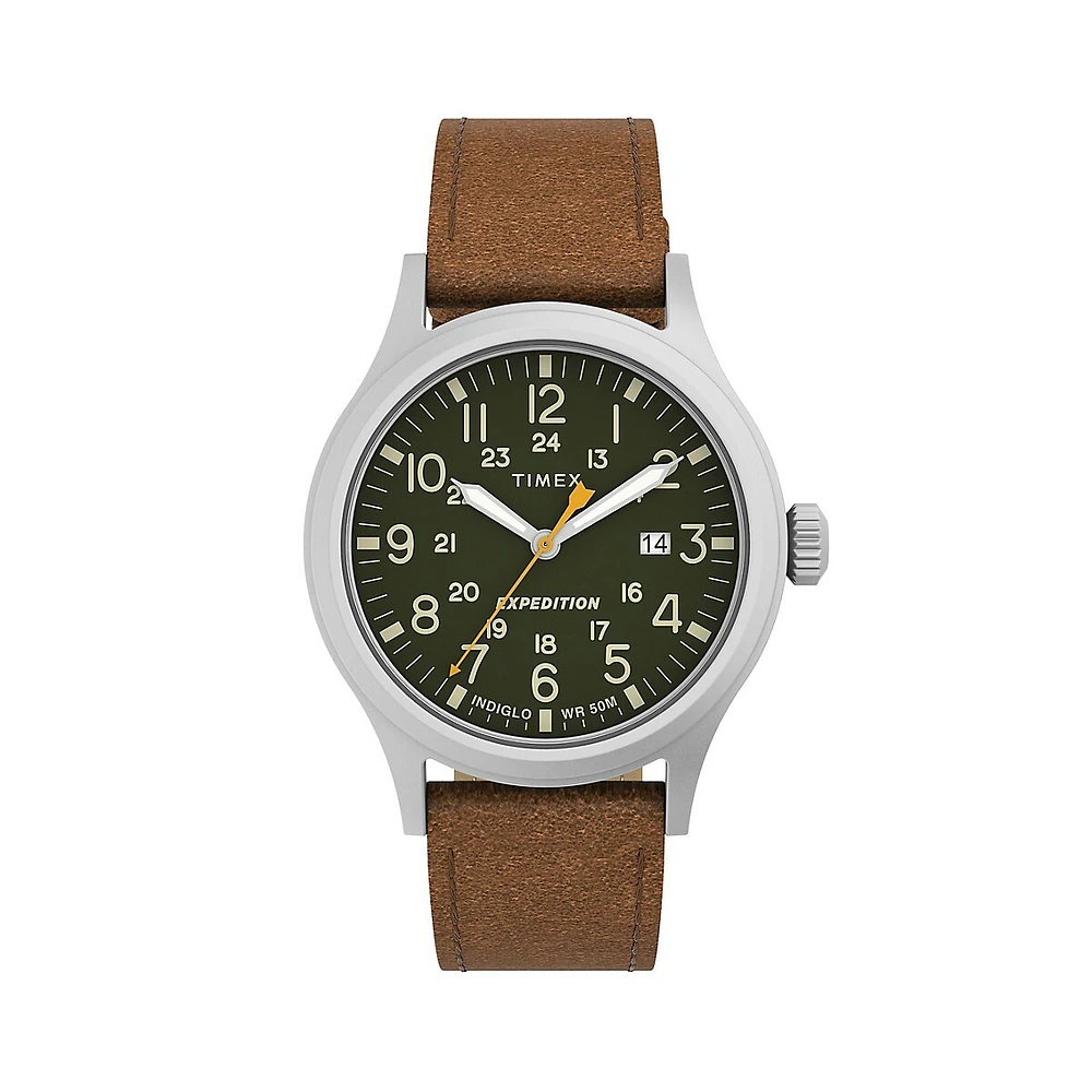 Expedition Scout Leather Strap Watch TW4B23000NG