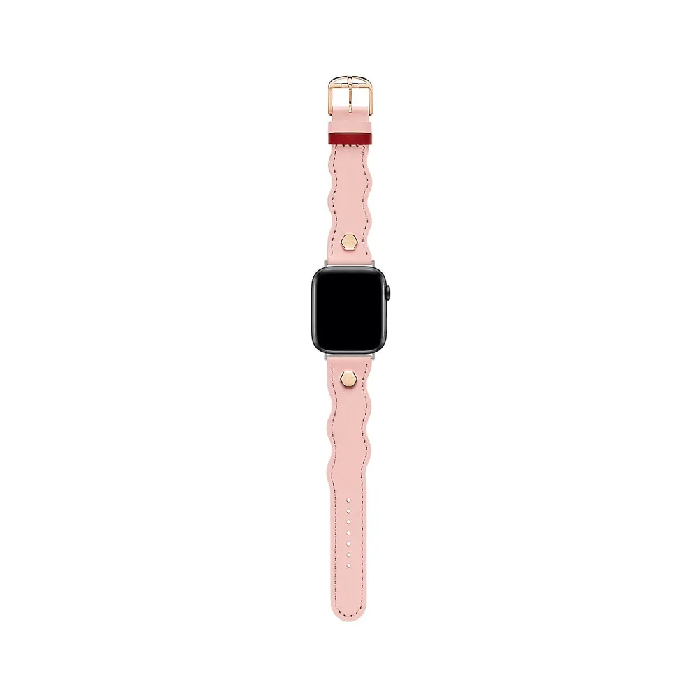 Wavy Leather Strap For Apple Watch BKS38F107B0