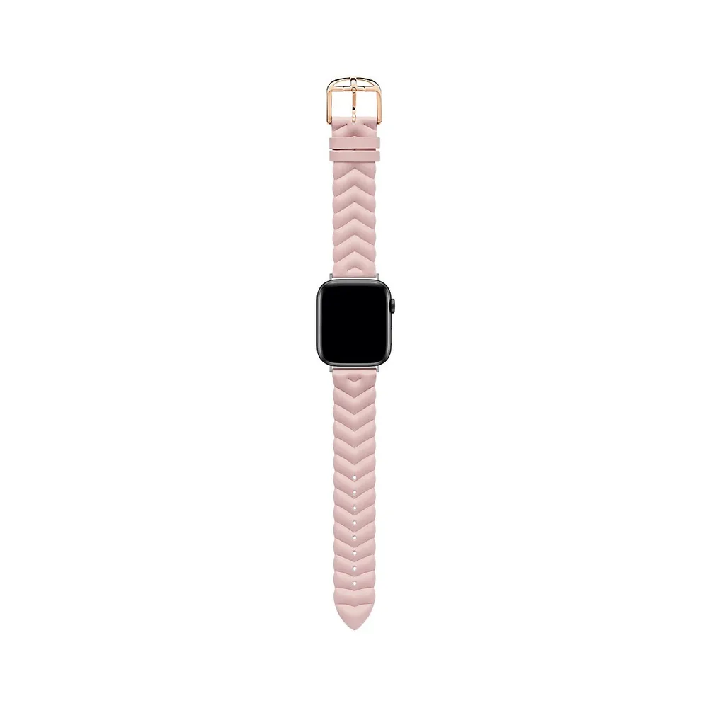 Chevron Apple Leather Watch Strap - 20 MM​ BKS38F111B0