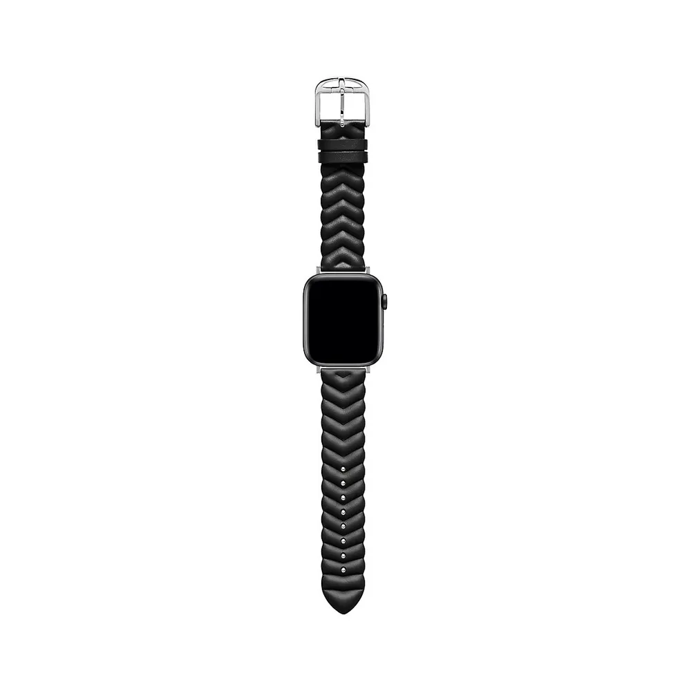 Chevron Leather Apple Watch Strap - 20MM​ BKS42F110B0