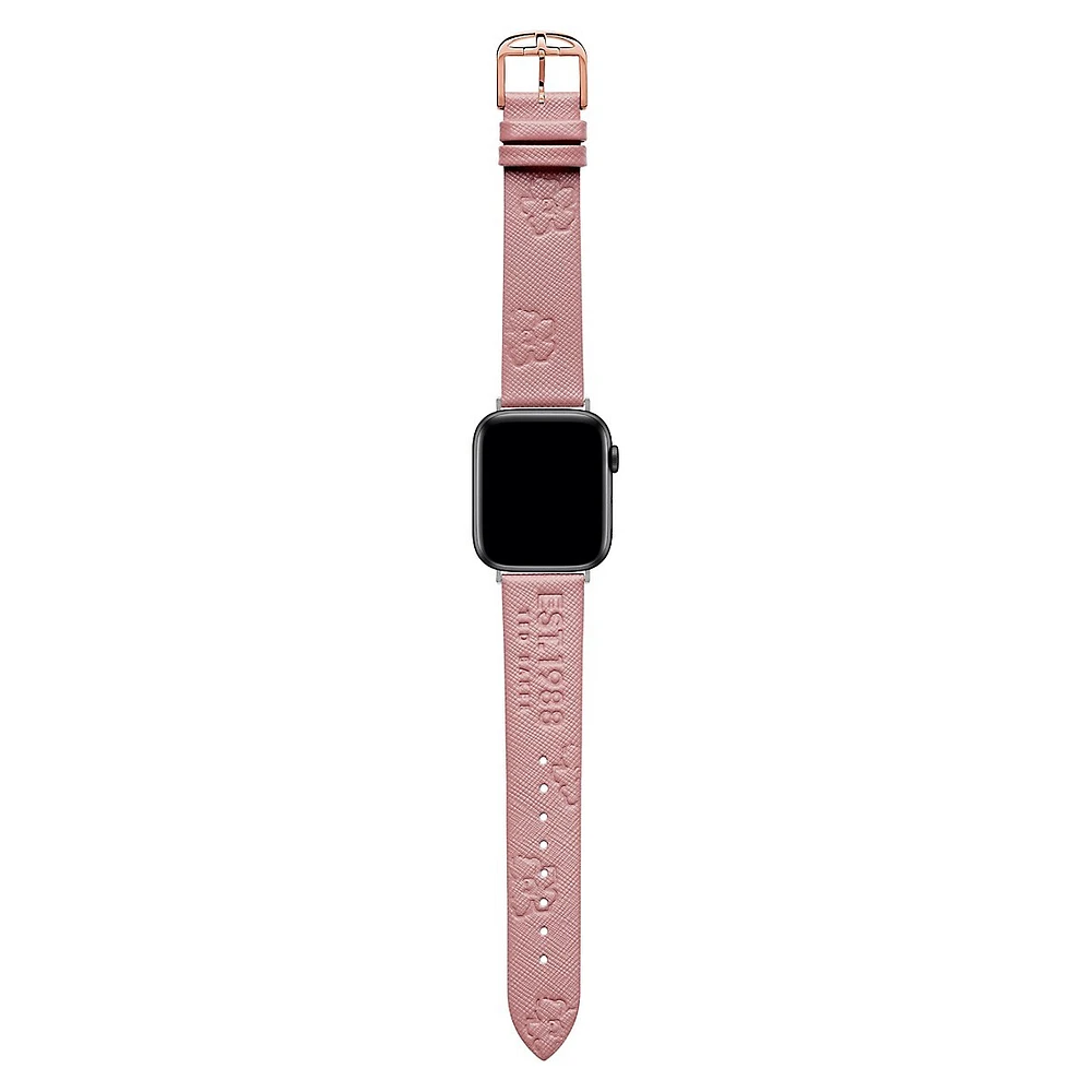 TED Magnolia Pink Leather Strap For Apple Watch