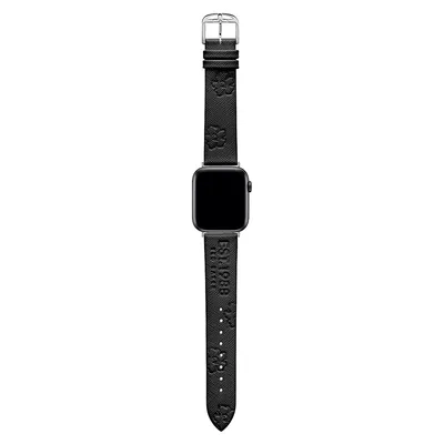 Magnolia Embossed Leather Apple Watch Strap