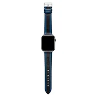 ​Ted Logo Blue & Black Leather Apple Watch Strap - 22MM BKS42S216B0