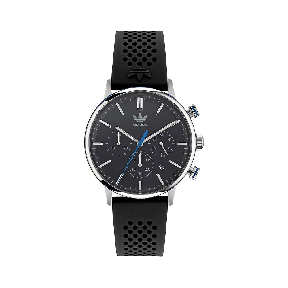 Style Black Silicone Strap Chronograph Watch AOSY220162I