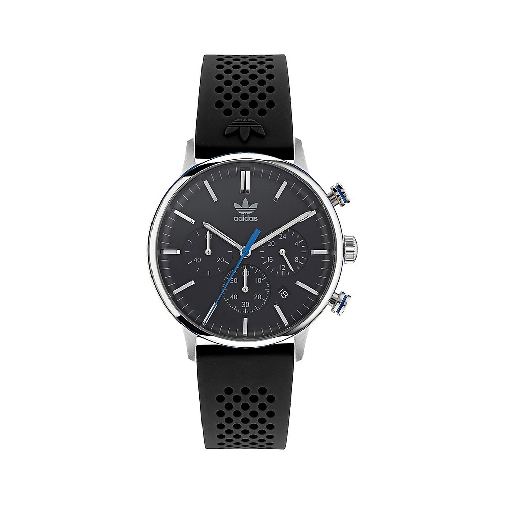 Style Black Silicone Strap Chronograph Watch AOSY220162I