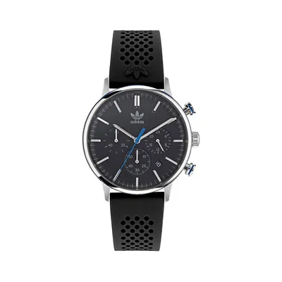 Style Black Silicone Strap Chronograph Watch AOSY220162I
