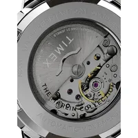 Marlin Stainless Steel Case & Leather Strap Watch ​TW2V44500V3