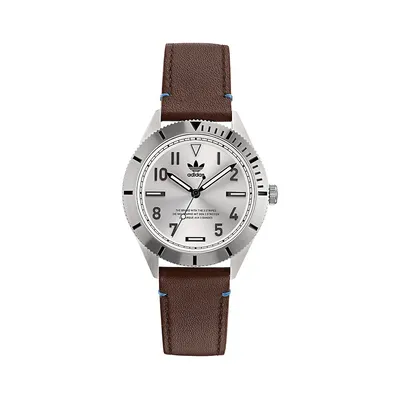 Edition 3 Eco Leather Strap & Stainless Steel Case Watch ​AOFH225052I