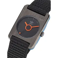 Retro Pop 1 Gunmetal-Tone Stainless Steel & Nylon Fastwrap Strap Watch AOST225352I