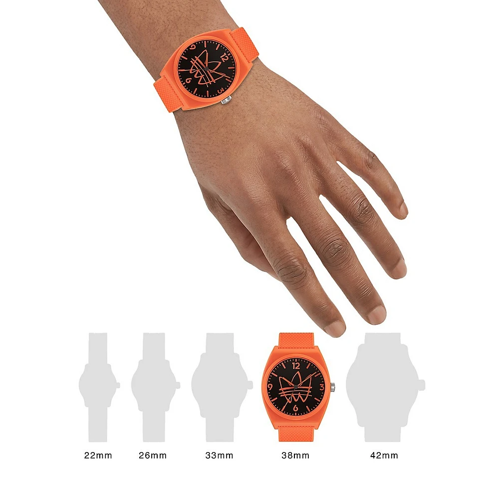 Project Two Street Orange Resin Watch AOST225622I