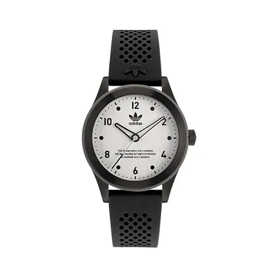 Code 3 Gunmetal-Tone Stainless Steel & Silicone Strap Watch AOSY225172I