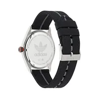 Code Four Stainless Steel Black Dial & Eco Nylon Strap Watch AOSY225222I