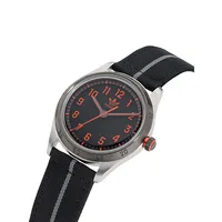 Code Four Stainless Steel Black Dial & Eco Nylon Strap Watch AOSY225222I