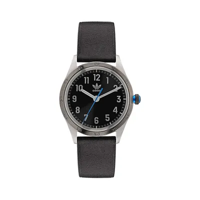 Code 4 Stainless Steel & Eco Leather Strap Watch AOSY225282I