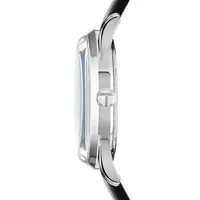 Leytonn Stainless Steel & Leather Strap Watch BKPLTF2049I