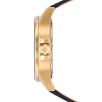 Adidas Originals Fashion Expression 1 Goldtone Recycled Stainless Steel & Black Nyon Strap Watch AOFH230152I