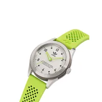 Adidas Originals Style Code 3 Stainless Steel & Aluminum Silicone Strap Watch AOSY230342I