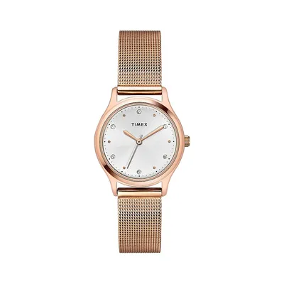 Classic Rose-Goldtone Stainless Steel Mesh Bracelet Watch​ TW2V82800GP