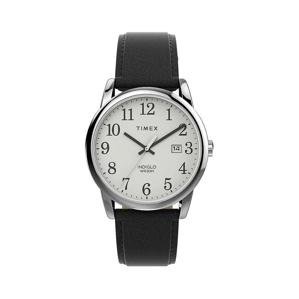 Montre avec bracelet en cuir à réglage unique Easy Reader, TW2V68800GP