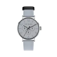 Chronograph Grey Leather Strap Watch BKPPGS3029I