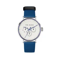 Chronograph Blue Leather Strap Watch BKPPGS3049I