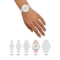 Pink Embossed Leather Strap Watch BKPPHS3029I